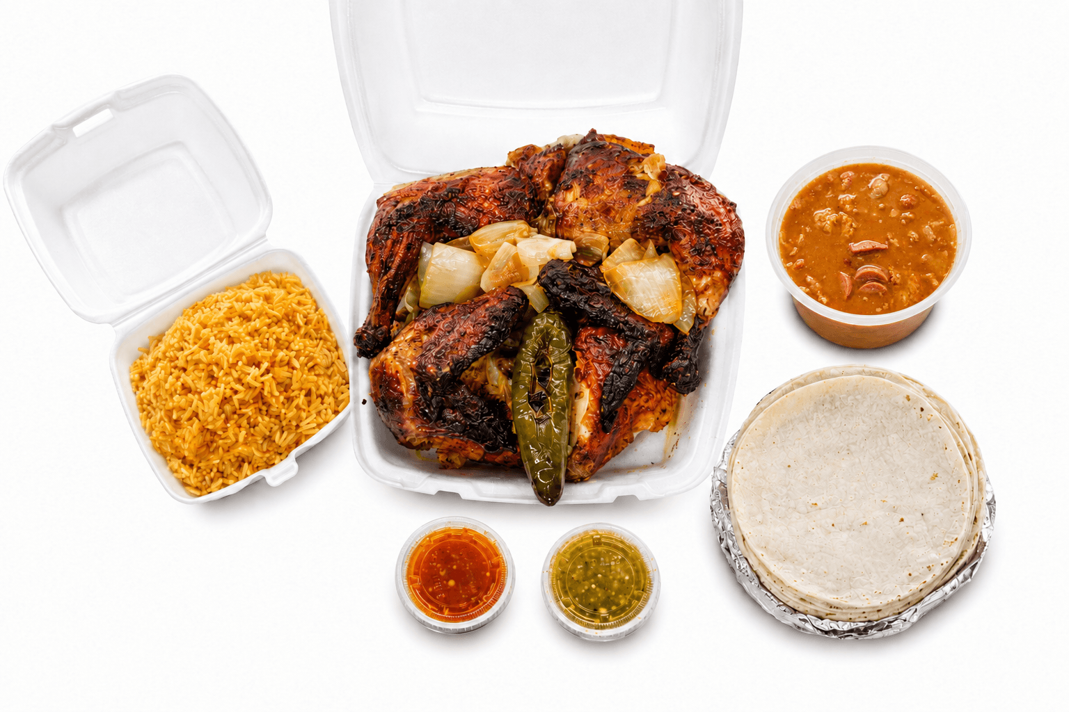 Rey Chicken Combo + Charro Beans